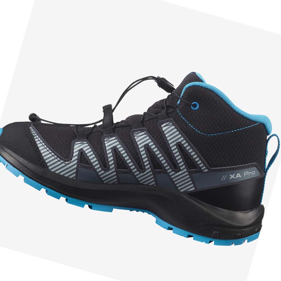 Salomon XA PRO V8 MID CLIMASALOMON™ WATERPROOF Túracipő Gyerek Fekete | HU 3583ZUT